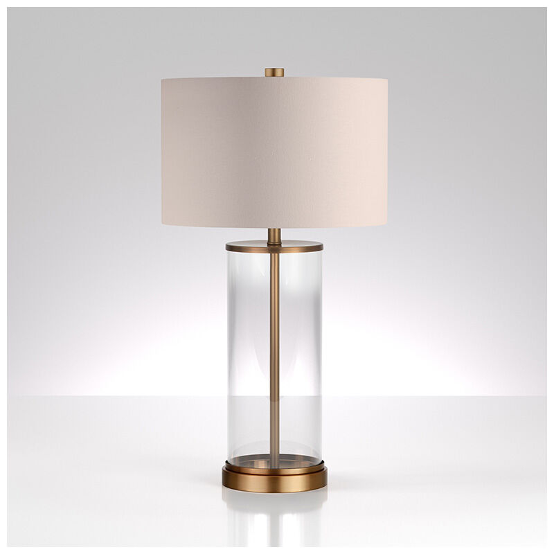 Hudson & Canal Rowan Table Lamp-Glass and Antique Brass, , hires