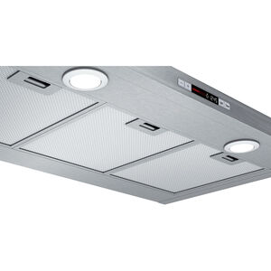 Bosch 300 Series 36 in. Convertible Chimney Style Range Hood with 300 CFM, 3 Fan Speeds & 2 LED Lights - Stainless Steel, , hires