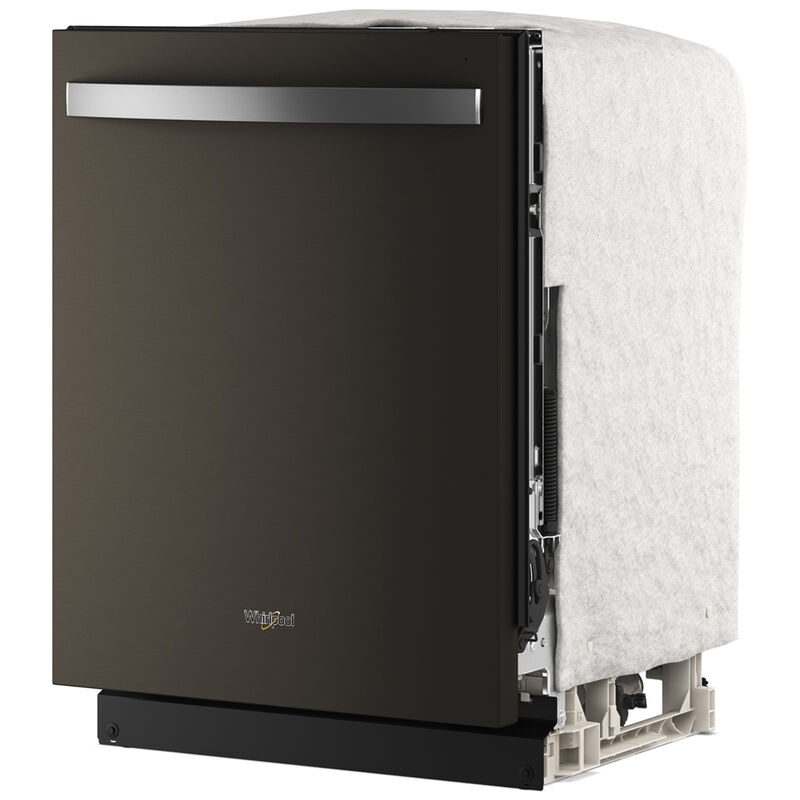 Whirlpool 24 in. Top Control Dishwasher with 47 dBA Sound Level, 3rd Rack & Auto Open Air Dry - Fingerprint Resistant Black Stainless, , hires