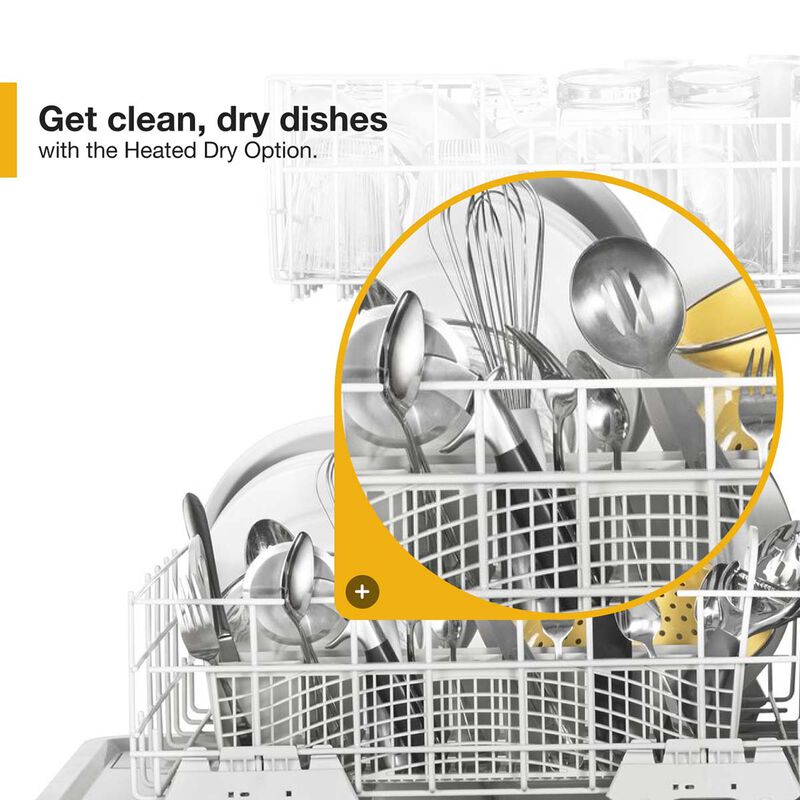 Whirlpool 24 in. Front Control Portable Dishwasher with 64 dBa Sound Level & Pocket - Black, Black, hires