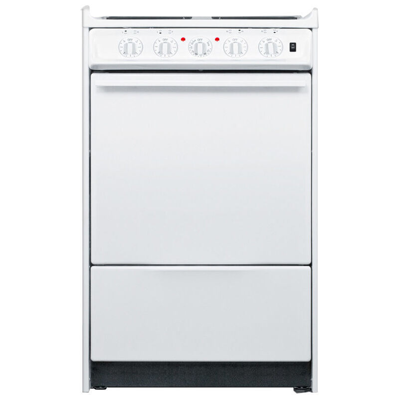 Summit 20 in. 2.5 cu. ft. Oven Slide-In Electric Range with 4 Coil Burners - White, , hires