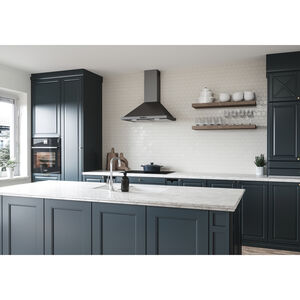 Zephyr 30 in. Convertible Chimney Style Range Hood with 600 CFM, 4 Fan Speeds & 2 LED Lights - Black Stainless, , hires