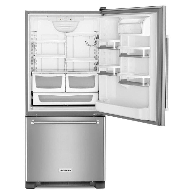 KitchenAid 30 in. 19.0 cu. ft. Bottom Freezer Refrigerator Right Hinged - Stainless Steel, , hires