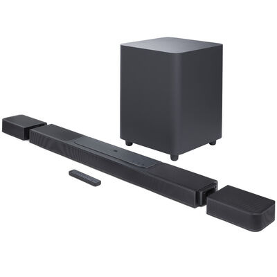 JBL - BAR 1000 11.1.4ch Dolby Atmos Soundbar with Wireless Subwoofer and Detachable Rear Speakers - Black | JBLBAR1300