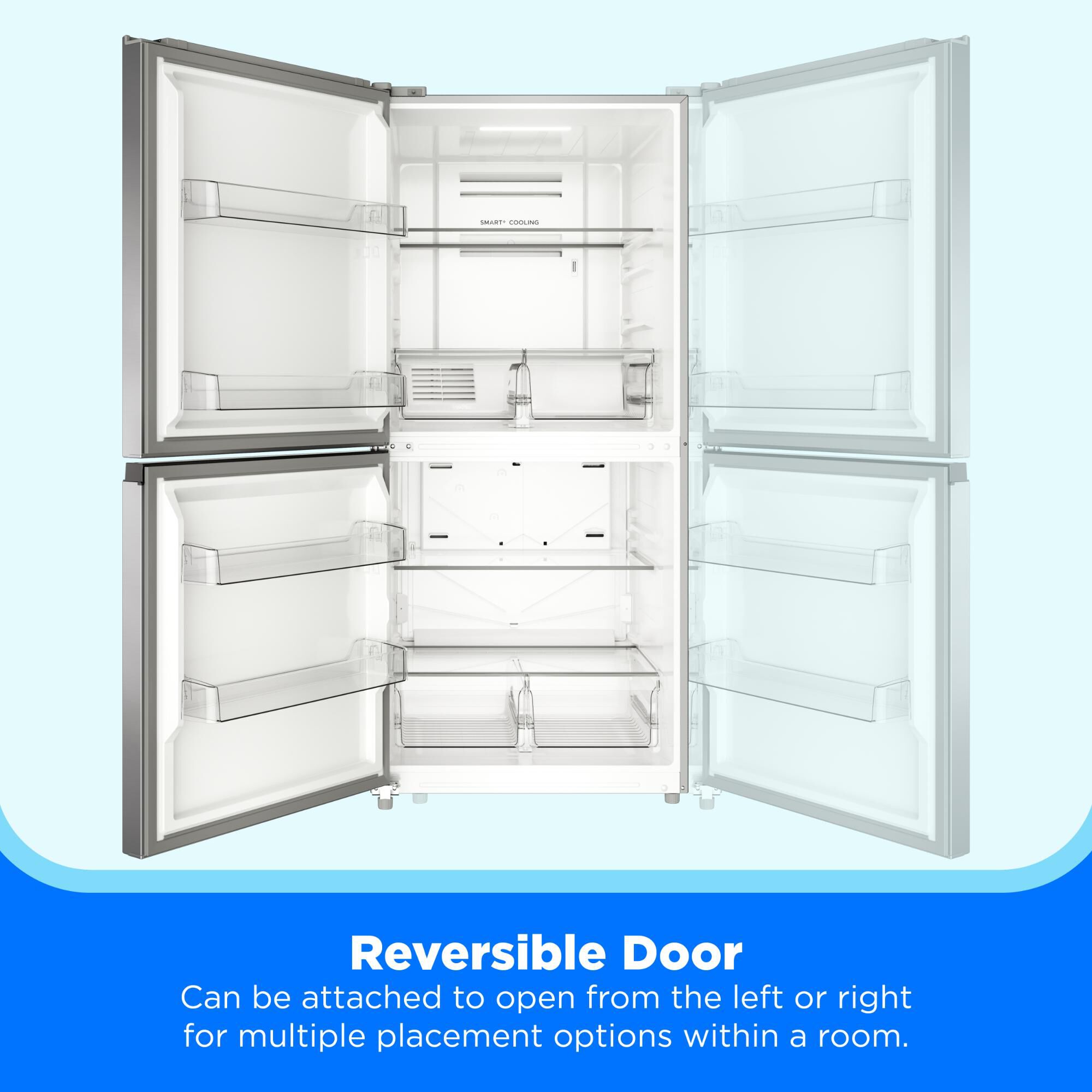 Midea 20 cu. ft. 50/50 Flex 3-Way Convertible Freezer - Stainless