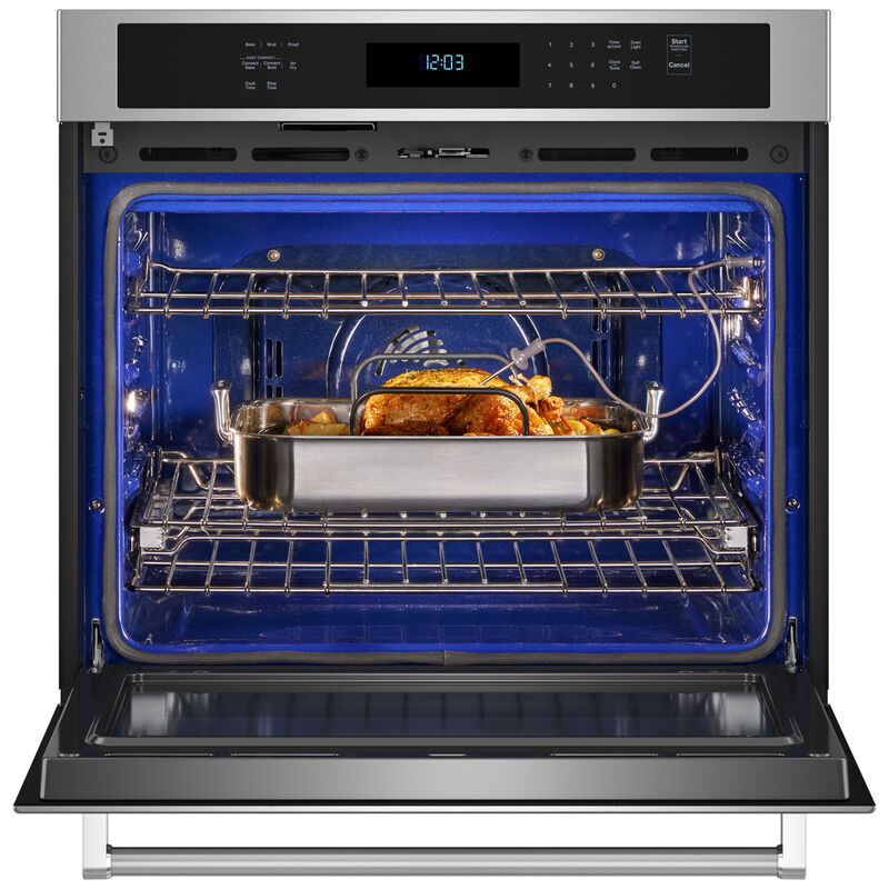 KitchenAid 30 in. 5.0 cu. ft. Electric Smart Wall Oven with True European Convection & Self Clean - Stainless Steel, Stainless Steel, hires