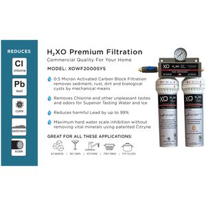 XO Dual Stage In-Line Drinking Water Filtration System Replacement Cartridges, , hires
