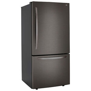 LG 33 in. 25.5 cu. ft. Bottom Freezer Refrigerator - Black Stainless Steel, Black Stainless Steel, hires