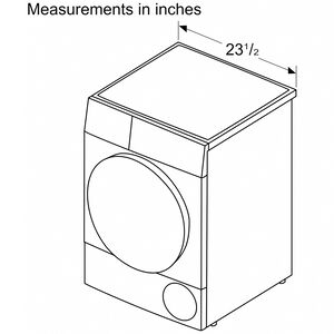 Bosch 800 Series 24 in. 4.0 cu. ft. Smart Stackable Ventless Electric Dryer with Heat Pump, Sensor Dry, Sanitize & Steam Cycle - Pearl Steel, , hires