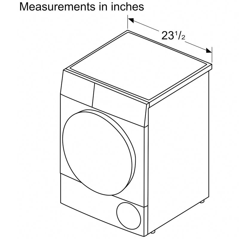 Bosch 800 Series 24 in. 4.0 cu. ft. Smart Stackable Ventless Electric Dryer with Heat Pump, Sensor Dry, Sanitize & Steam Cycle - Pearl Steel, , hires