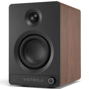 Victrola Tempo Bluetooth Bookshelf Speakers - Walnut, , hires