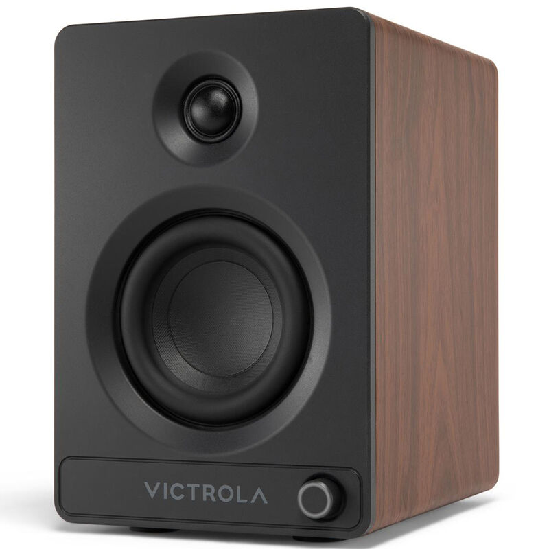 Victrola Tempo Bluetooth Bookshelf Speakers - Walnut, , hires