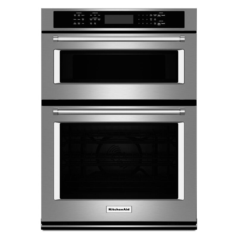 KitchenAid 27inch 5.7 Cu. Ft. Electric Oven/Microwave Combo Wall Oven with  True European Convection & Self Clean - Stainless Steel