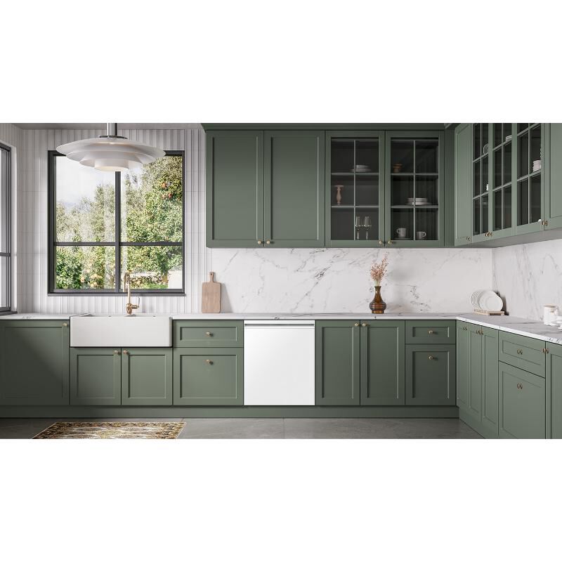 Samsung Bespoke 24 in. Top Control Smart Dishwasher with 38 dBA Sound Level, 3rd-Rack, Smart Dry with AutoRelease Door & Pocket Handle - White Glass, , hires