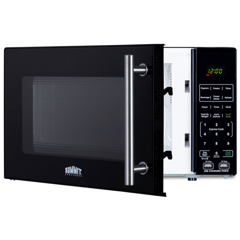 Summit 18 in. 0.7 cu. ft. 700W Countertop Microwave - Black, , hires