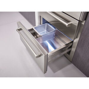 Sub-Zero 36 in. 22.7 cu. ft. Built-In Left- Hinged Smart Counter Depth Bottom Freezer Refrigerator with Ice Maker - Stainless Steel, , hires