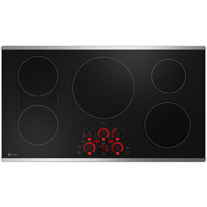 GE Profile 36 in. Induction Smart Cooktop with 5 Smoothtop Burners - Stainless Steel, , hires