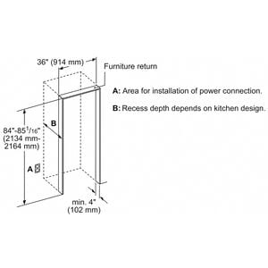 Bosch Benchmark 30 in. 16.8 cu.ft. Built-In Smart Counter Depth Freeezerless Refrigerator - Custom Panel Ready, , hires