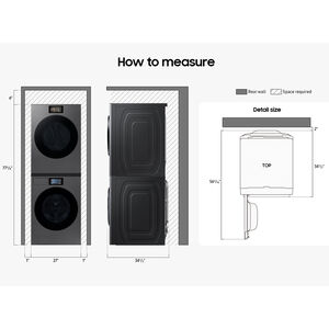 Samsung Bespoke 27 in. 5.3 cu. ft. Smart Stackable Front Load Washer with AI Home, AI OptiWash+, Sanitize & Steam Cycle - Dark Steel, , hires