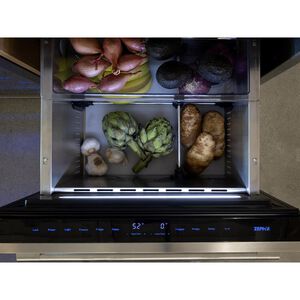 Zephyr Presrv Series 24 in. 3.9 cu. ft. Double Refrigerator & Freezer Drawers - Stainless Steel, , hires