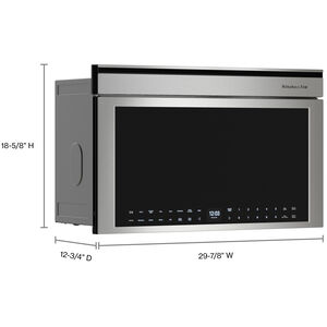 KitchenAid 30 in. 1.1 cu. ft. 950W Smart Built-In Microwave with Convection & Sensor Cooking - Stainless Steel with PrintShield Finish, , hires
