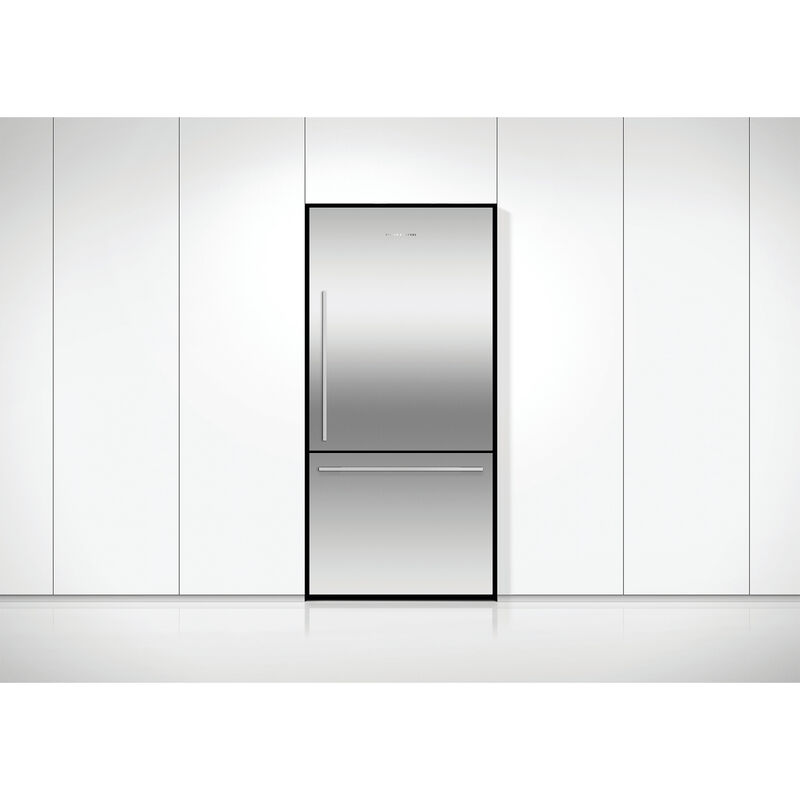Fisher & Paykel Series 5 31 in. 17.1 cu. ft. Smart Counter Depth Bottom Freezer Refrigerator, Right Hinge - Stainless Steel, , hires