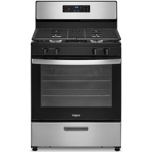 Whirlpool 30 in. 5.1 cu. ft. Oven Freestanding Gas Range with 4 Sealed Burners - Stainless Steel, , hires