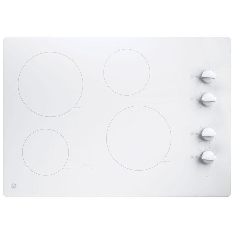 GE 30 Inch Electric 4 Burner Coil White Cooktop 888022 – APPLIANCE