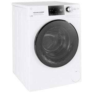 GE 24 in. 2.4 cu. ft. Front Load Washer with Sanitize & Steam Cycles - White, , hires