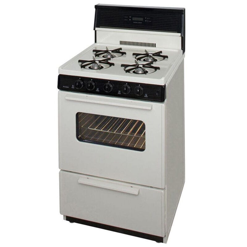 Premier 24 in. 2.9 cu. ft. Gas Range with Open Burners - Bisque, , hires