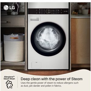 LG 27 in. WashTower with 4.5 cu. ft. Washer with 6 Wash Programs & 7.4 cu. ft. Electric Dryer with 6 Dryer Programs, Sensor Dry & Wrinkle Care - White, White, hires
