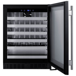 Summit 24 in. 3.2 cu. ft. Compact Built-In/Freestanding Wine Cooler with 33 Bottle Capacity, Single Temperature Zone & Digital Control - Stainless Steel, , hires