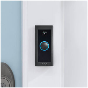 Ring - Wi-Fi Video Doorbell - Wired - Black, , hires