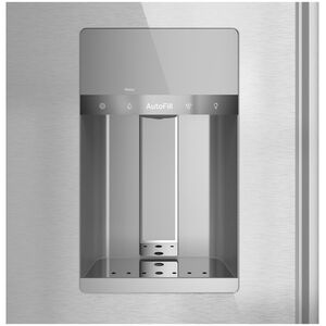 Cafe 36 in. 22.3 cu. ft. Smart Counter Depth 4-Door French Door Refrigerator with External Filtered Ice & Water Dispenser - Platinum Glass, Platinum Glass, hires