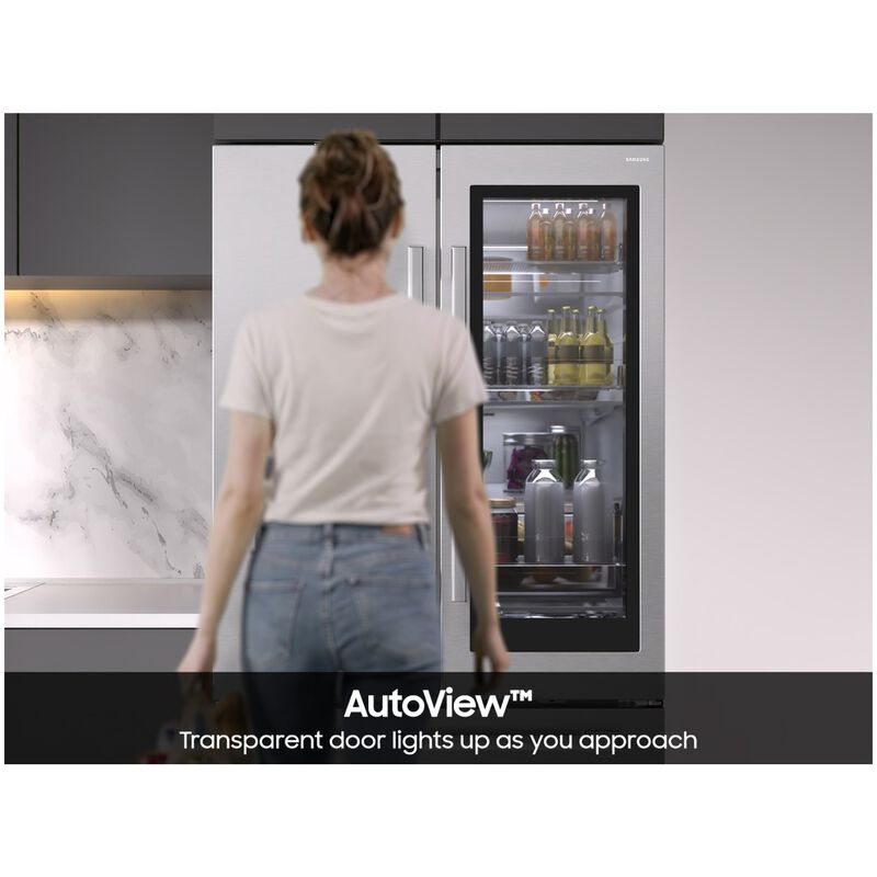 Samsung 36 in. 28.5 cu. ft. Smart French Door Refrigerator with Ice & Water Dispenser - Fingerprint Resistant Stainless, , hires