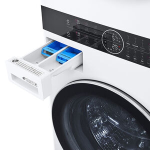 LG 27 in. WashTower with 4.5 cu. ft. Washer with 10 Wash Programs and TurboWash 360 & 7.4 cu. ft. Electric Dryer with 9 Dryer Programs, Sensor Dry & Wrinkle Care - White, White, hires