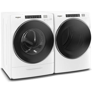 Whirlpool 27 in. 7.4 cu. ft. Stackable Electric Dryer with Sensor Dry & Steam Cycle - White, , hires