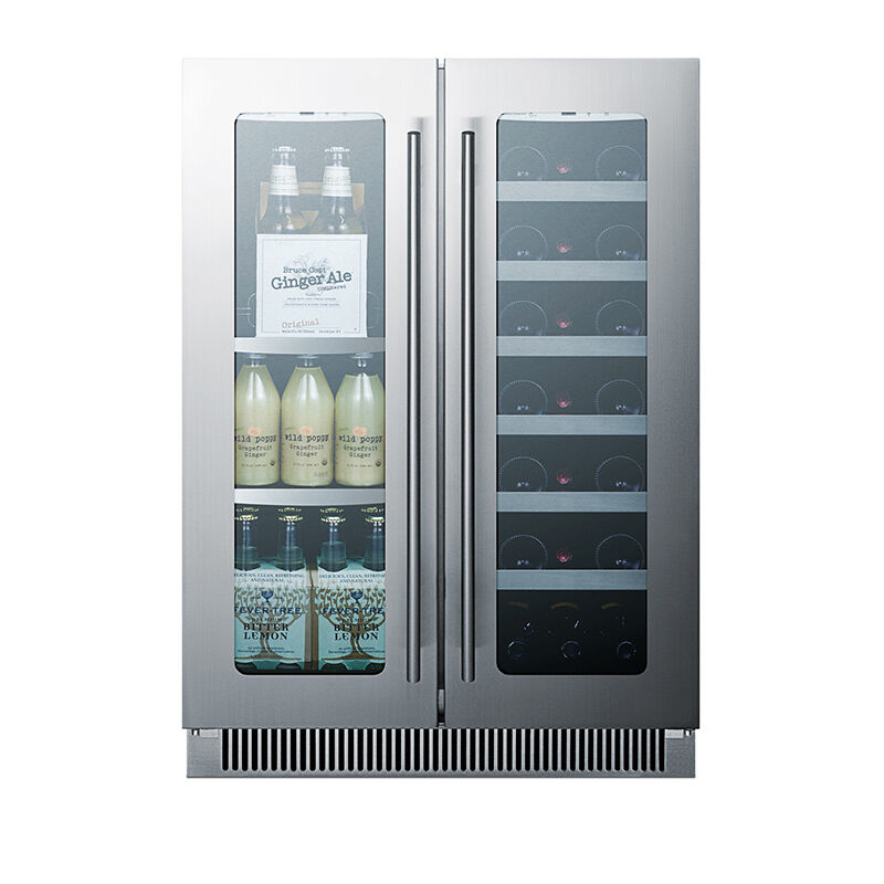 Summit Classic Collection Series 24 in. Undercounter Wine Cooler with Dual Zones & 21 Bottle Capacity - Stainless Steel, , hires