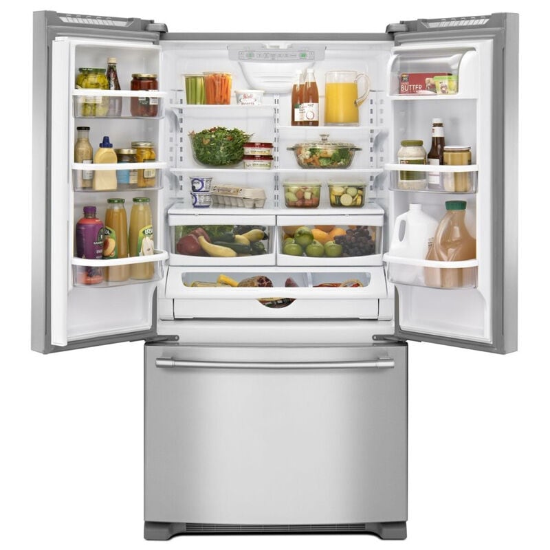Maytag 36 in. 20 cu. ft. Counter Depth French Door Refrigerator with Internal Water Dispenser - Fingerprint Resistant Stainless Steel, , hires