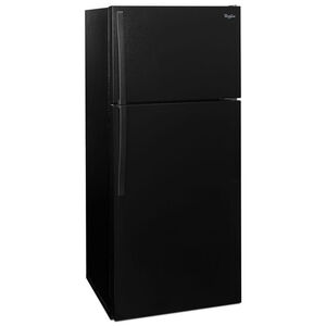 Whirlpool 28 in. 14.3 cu. ft. Top Freezer Refrigerator - Black, Black, hires