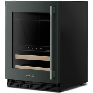KitchenAid 24 in. Built-In/Freestanding 4.8 cu. ft. Compact Beverage Center with Adjustable Shelves & Digital Control - Juniper, Juniper, hires