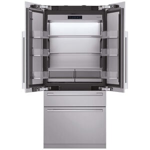 Signature Kitchen Suite 36 in. 19.3 cu. ft. Built-In Smart Counter Depth 4-Door French Door Refrigerator with Internal Water Dispenser - Custom Panel Ready, , hires