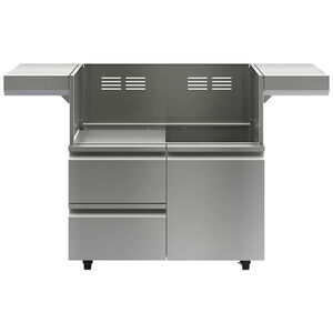 Wolf 36 in. Grill Cart with Wheels & Self-Closing Doors - Stainless Steel, , hires