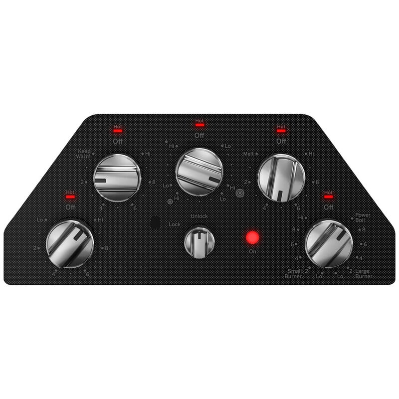 GE 36 in. 5-Burner Electric Cooktop with Simmer Burner & Power Burner - Stainless Steel, , hires