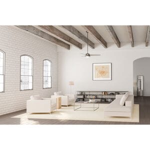 Hunter Sentinel 52 in. Ceiling Fan with LED Light Kit and Handheld Remote - Brushed Slate, Brushed Slate, hires