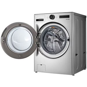 LG 27 in. 5.0 cu. ft. Smart Electric Front Load Ventless All-in-One WashCombo with Inverter Heat Pump Technology, Direct Drive Motor, Sanitize & Steam Cycle - Graphite Steel, Graphite Steel, hires