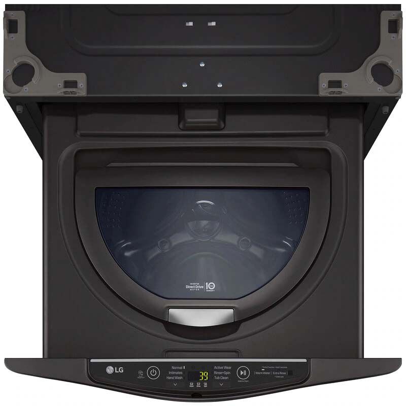 LG SideKick 29 in. 1.0 cu. ft. TwinWash Compatible Pedestal Washer - Black Steel, , hires