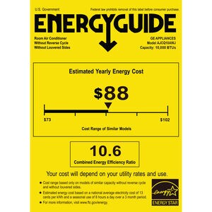 GE 10,000 BTU Smart Energy Star Through-the-Wall Air Conditioner with 3 Fan Speeds, Sleep Mode & Remote Control - White, , hires