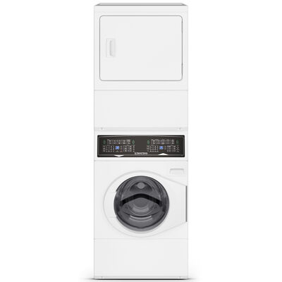 Speed Queen 27 in. 3.5 cu. ft. Gas Front Load Laundry Center with Pet Plus Flea Cycle, Sensor Dry, Sanitize with Oxi & Steam Cycle - White | SF7007WG