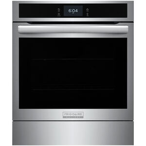 Frigidaire Gallery 24 in. 2.8 cu. ft. Steam Electric Single Wall Oven with True European Convection - Stainless Steel, Stainless Steel, hires